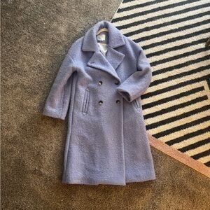 Anthropologie periwinkle Double-Breasted Pea Coat